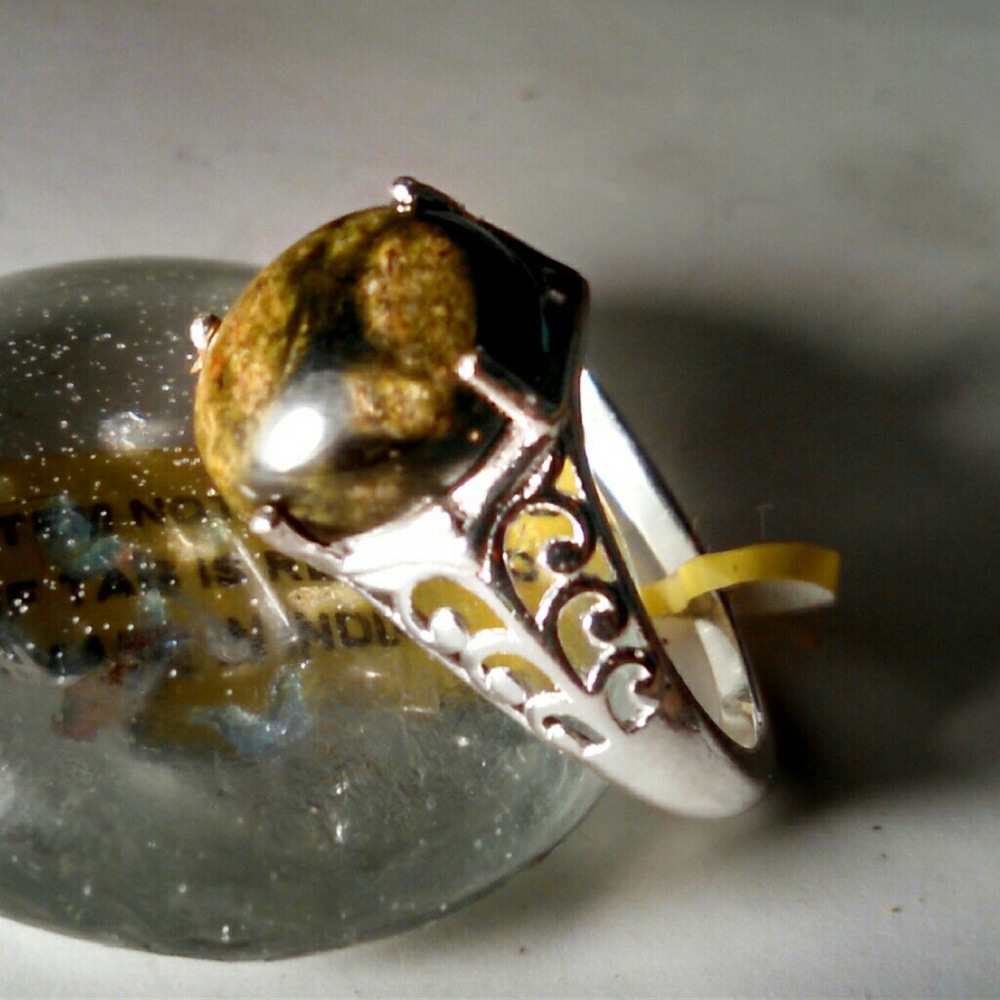 Unakite Jasper sterling silver 925 ring